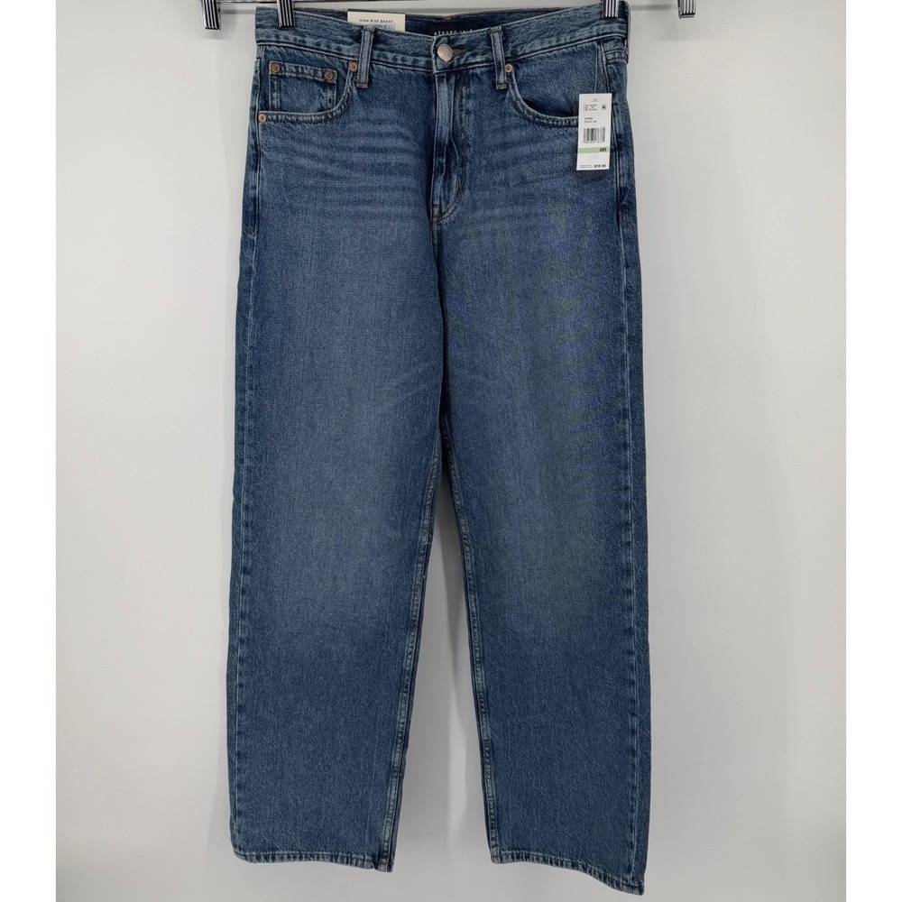 Aeropostale Jeans Womens 8R Blue High Rise Baggy NonStretch Denim 147441-189 New